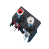 K27663 Розетка RCA "тюльпан" на плату горизонтальна (2x1)